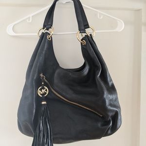 Black Michael Kors Purse with Gold Accents